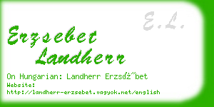 erzsebet landherr business card